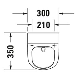 Duravit Absaug-Urinal Me by Starck 30x35cm, Zul v h, riml, f De., w sm HG