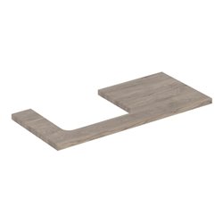 Geberit Waschtisch-Platte One 105x3x47cm, N hick./Mela Holz, AS li