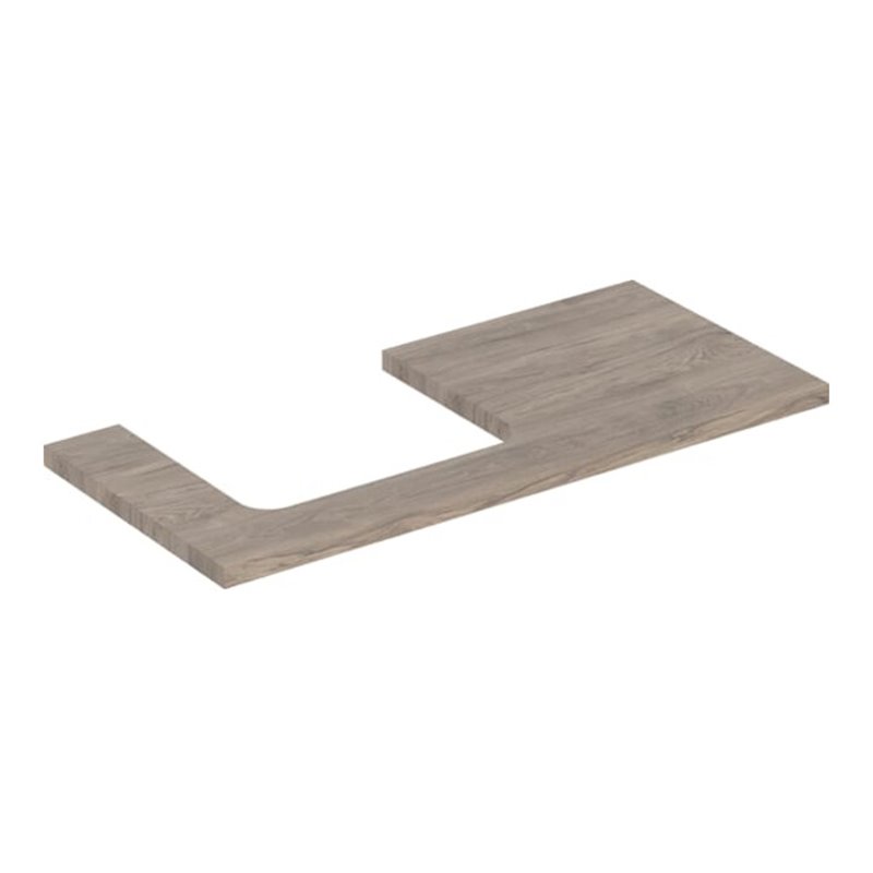 Geberit Waschtisch-Platte One 105x3x47cm, N hick./Mela Holz, AS li