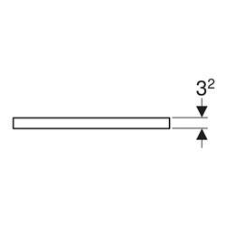 Geberit Waschtisch-Platte One 105x3x47cm, N hick./Mela Holz, AS li