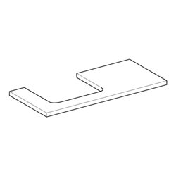 Geberit Waschtisch-Platte One 105x3x47cm, N hick./Mela Holz, AS li