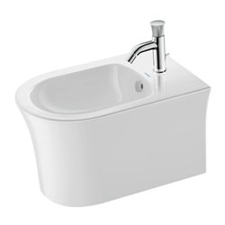 Duravit Wand-Bidet White Tulip 37x54cm, m HL, ÜL, Hahnlochbank, weiß