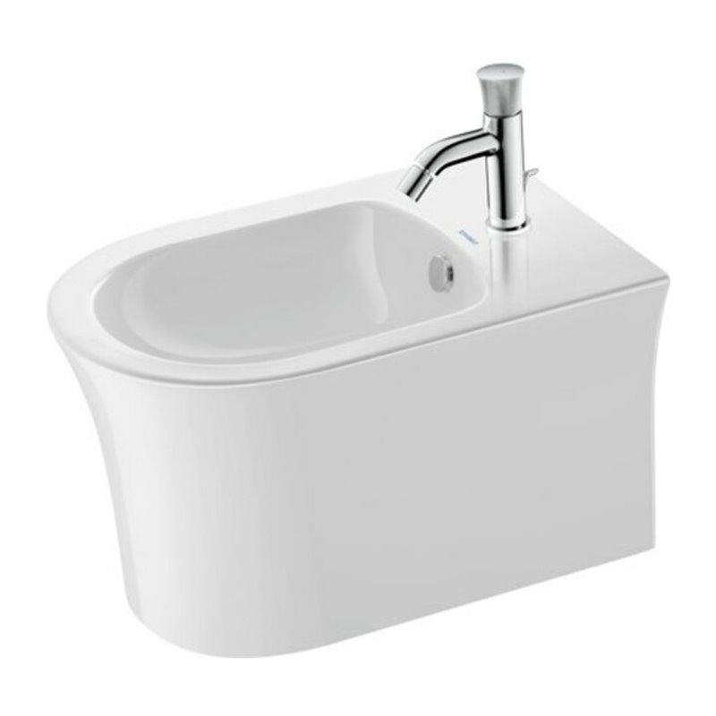 Duravit Wand-Bidet White Tulip 37x54cm, m HL, ÜL, Hahnlochbank, weiß
