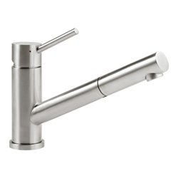 V&B Spültisch-Einhebelmischer Como Shower 12,6 l/min, ausziehbar, Edelstahl massiv