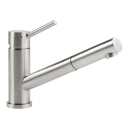 V&B Spültisch-Einhebelmischer Como Shower 12,6 l/min, ausziehbar, Edelstahl massiv