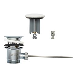 Duravit Zugstangen Ablaufgarnitur Ersatz, mit keramischer Abdeckung, weiß