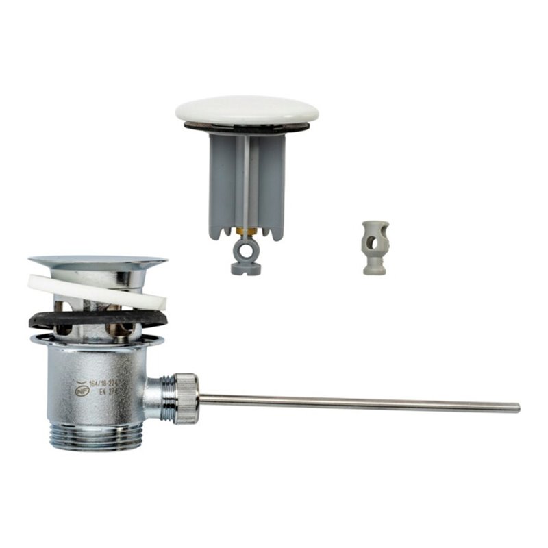 Duravit Zugstangen Ablaufgarnitur Ersatz, mit keramischer Abdeckung, weiß