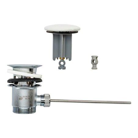 Duravit Zugstangen Ablaufgarnitur Ersatz, mit keramischer Abdeckung, weiß