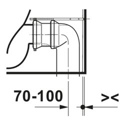 Duravit Stand-WC Balcoon 37x65cm, 4,5 l, riml, Abg wa, Clay te ma