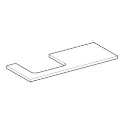 Geberit Waschtisch-Platte One 120x3x47cm, w/lack. hochgl., Ausschn li