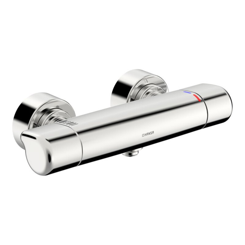 Hansa Dusch-Thermostat HANSACARE AP, S-Anschlüsse verdeckt, chrom