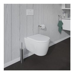 Duravit Wand-WC, Tiefspüler Set HygFlush Me by Starck m WC-Sitz, weiß Seidenmatt Hygieneglaze