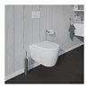 Duravit Wand-WC, Tiefspüler Set HygFlush Me by Starck m WC-Sitz, weiß Seidenmatt Hygieneglaze