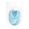 Duravit Wand-WC, Tiefspüler Set HygFlush Me by Starck m WC-Sitz, weiß Seidenmatt Hygieneglaze