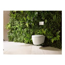 Duravit Wand-WC, Tiefspüler Set HygFlush Me by Starck m WC-Sitz, weiß Seidenmatt Hygieneglaze