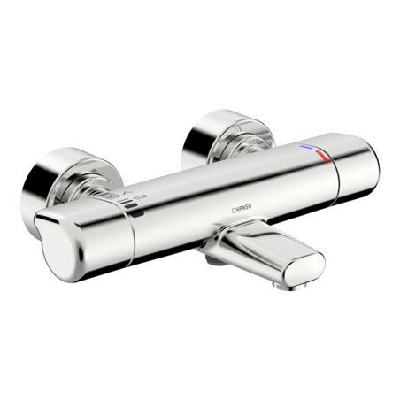 Hansa Wannen-Thermostat HANSACARE AP, S-Anschl. verd., Ausl. 168mm, chrom