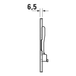 Duravit Betätigungsplatte DuraSystem aufgesetzt, für WC Beta, schwarz matt