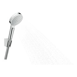 hansgrohe Brausehalter-Set Crometta EcoSmart 1250mm Schlauch, 9 l/min, weiß/chrom