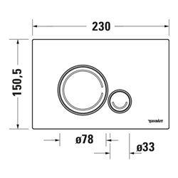 Duravit Betätigungsplatte DuraSystem aufgesetzt, für WC Beta, weiß