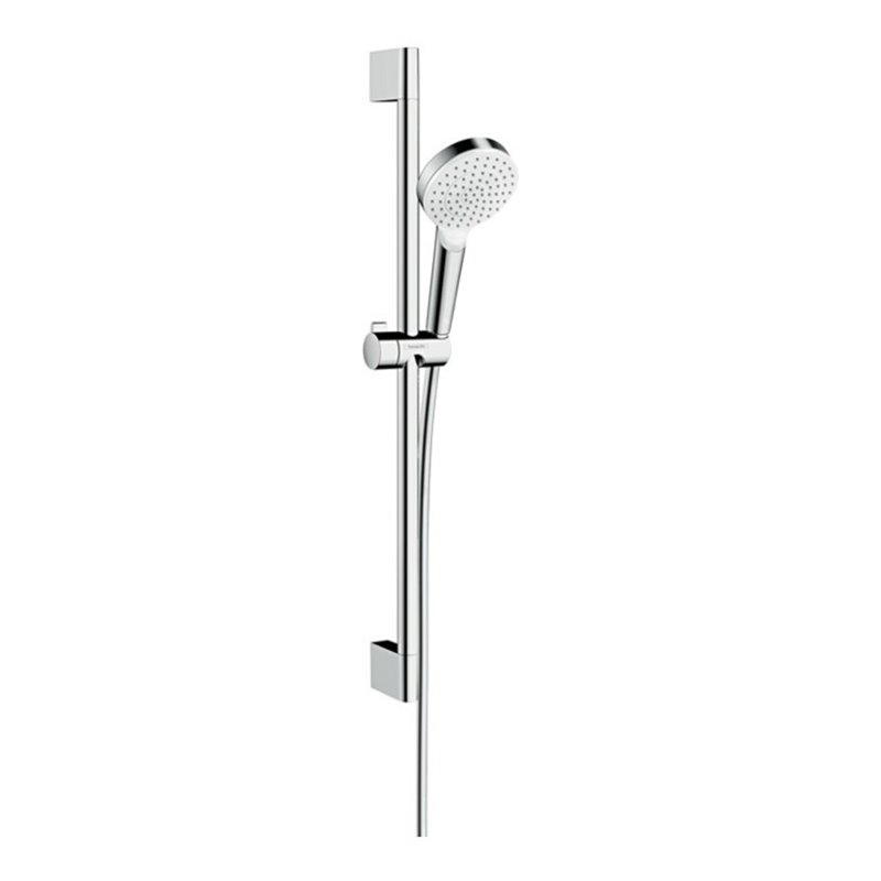 hansgrohe Brause-Set Crometta EcoSmart plus 669mm Brausestange, 5,7 l/min, weiß/chrom