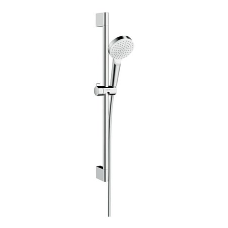 hansgrohe Brause-Set Crometta EcoSmart plus 669mm Brausestange, 5,7 l/min, weiß/chrom