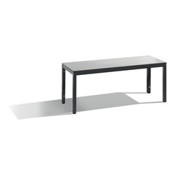 C+P Sitzbank Basic Plus, H420xB1000xT350mm, Gestell Schwarzgrau