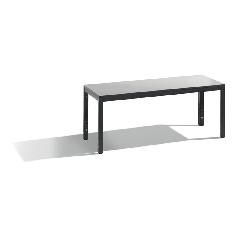 C+P Sitzbank Basic Plus, H420xB1000xT350mm, Gestell Schwarzgrau