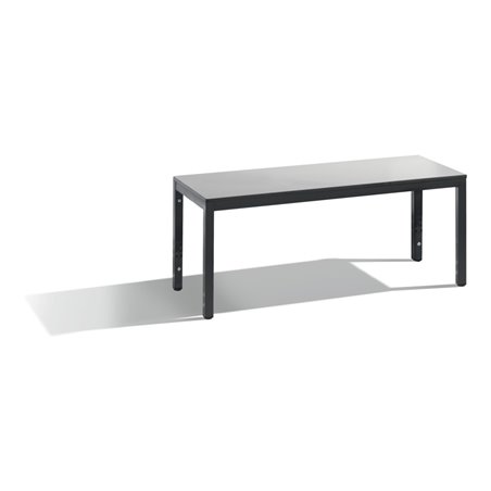 C+P Sitzbank Basic Plus, H420xB1000xT350mm, Gestell Schwarzgrau