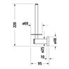 Duravit Reserve-Papierhal. D-Code 6x9,5cm, chrom