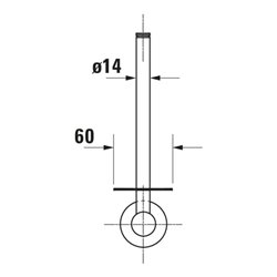 Duravit Reserve-Papierhal. D-Code 6x9,5cm, chrom