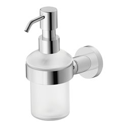Duravit Seifenspender D-Code chrom, 6,9x14,5cm, Glas weiß matt