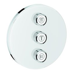 Grohe Fertigset Grohtherm Smartcontrol moon white, rund, UP-Ventil 3-fach