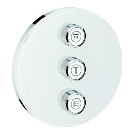 Grohe Fertigset Grohtherm Smartcontrol moon white, rund, UP-Ventil 3-fach