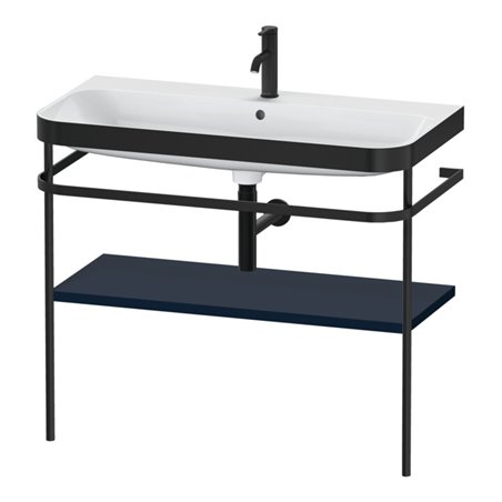 Duravit Möbelwaschtisch-Kombi Happy D.2 Plus 97,5x49cm, 1 HL, blau s-matt, m Konsole