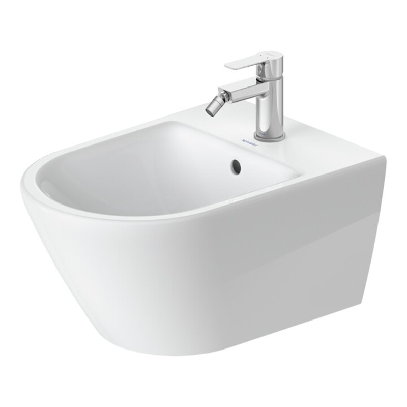 Duravit Wand-Bidet D-Code 36x54cm, mit Hahnloch, Überlauf, weiß