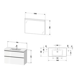 Duravit Möbel-Set D-Neo 1005mm, Eiche schwarz