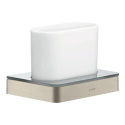 hansgrohe Zahnglas Axor universal Glas, Wandmontage, brushed nickel