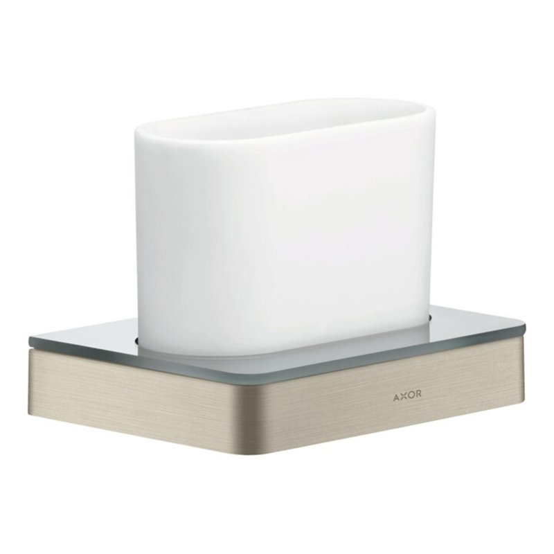 hansgrohe Zahnglas Axor universal Glas, Wandmontage, brushed nickel