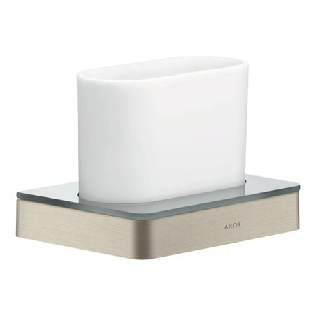 hansgrohe Zahnglas Axor universal Glas, Wandmontage, brushed nickel