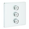 Grohe Fertigset Grohtherm Smartcontrol moon white, eckig, UP-Ventil 3-fach