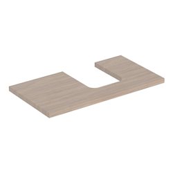 Geberit Waschtisch-Platte One 90x3x47cm, Eiche/Mela Holz, Ausschn re