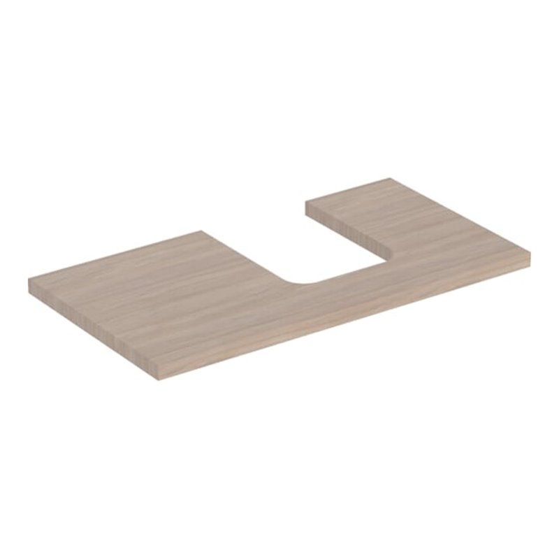 Geberit Waschtisch-Platte One 90x3x47cm, Eiche/Mela Holz, Ausschn re