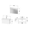 Duravit Möbel-Set No. 1 100x45cm, WT, WTU A, SBK, Spg., we. ma