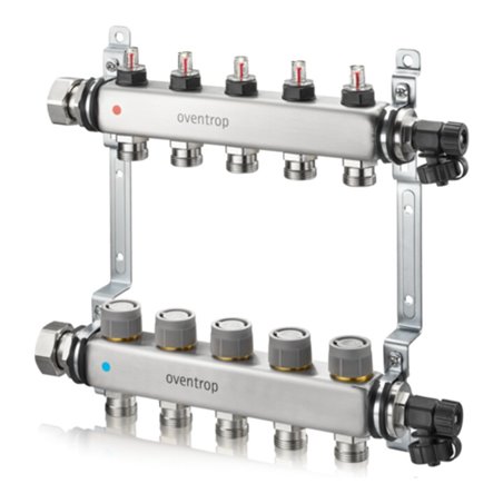 Oventrop Heizkreisverteiler Multidis SFQ 7 Kreise, M 30x1,5, Edelstahl
