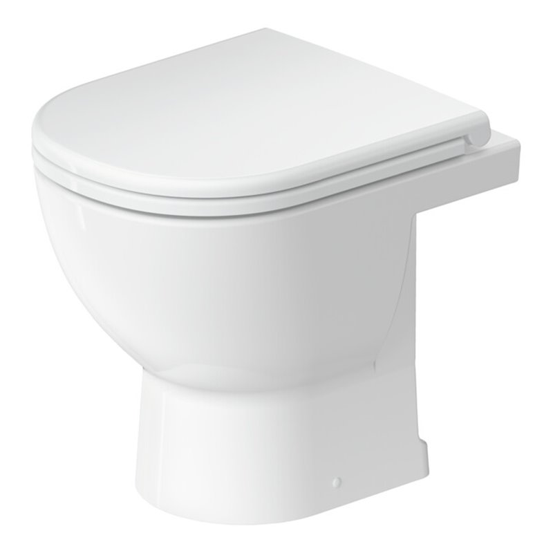 Duravit Stand-WC, Tiefspüler D-Code 37x48cm, 4,5 l, Abg. waag., riml., weiß