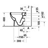 Duravit Stand-WC, Tiefspüler D-Code 37x48cm, 4,5 l, Abg. waag., riml., weiß