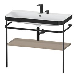 Duravit Möbelwaschtisch-Kombi Happy D.2 Plus 97,5x49cm, 2 HL, lei, mit Metallkonsole