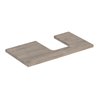 Geberit Waschtisch-Platte One 90x3x47cm, N hick./Mela Holz, Ausschn re