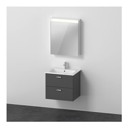 Duravit Möbel-Set XBase 63cm, 1 T., Anschl rechts, graphit matt