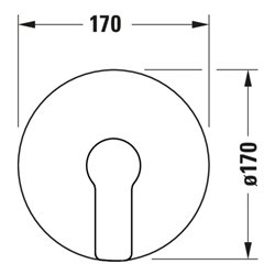 Duravit Fertigset UP-Brause-Einhebelmischer D-Code Keramikmischsystem, rund, 24,5 l, chrom